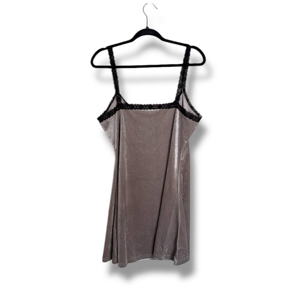 Dolls Kill x Bratz You Wish Silver Velvet Dress Mini Dress Size 1X/2X - Picture 7 of 7